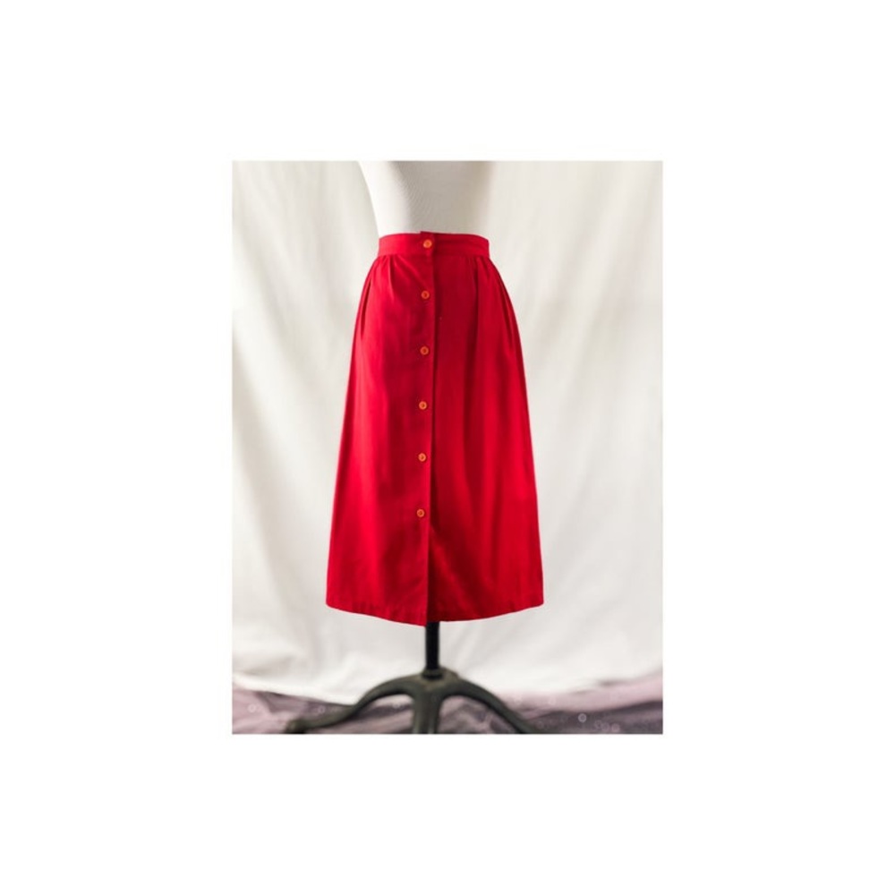 1970’s Red Button down skirt by Coqui